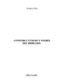 Constructivismo y teoría del derecho