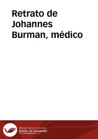 Retrato de Johannes Burman, médico