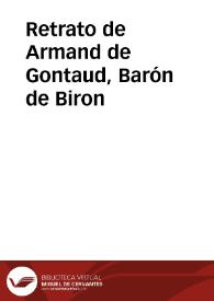 Retrato de Armand de Gontaud, Barón de Biron