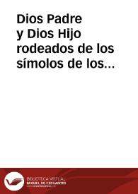 Dios Padre y Dios Hijo rodeados de los símolos de los cuatro Evangelios