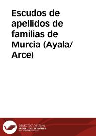 Escudos de apellidos de familias de Murcia (Ayala/Arce)