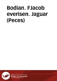 Bodian. FJacob everisen. Jaguar (Peces)