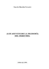 Los asuntos de la filosofía del derecho