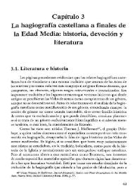 La hagiografía castellana a finales de la Edad Media: historia, devoción y literatura [Fragmento]