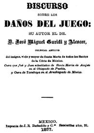 Discurso sobre los daños del juego