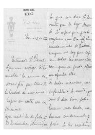 [Carta de Carmen Romero Rubio de Díaz en París al Enrique Danel en México. París, 13 de enero de 1912]
