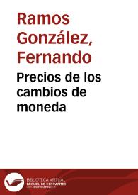 Precios de los cambios de moneda