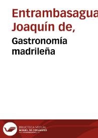 Gastronomía madrileña