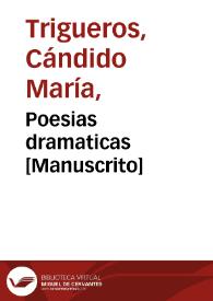 Poesias dramaticas [Manuscrito]