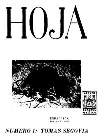 Hoja. Núm. 1, agosto 1948