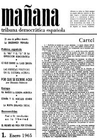Mañana : tribuna democrática española. Núm. 1, enero 1965