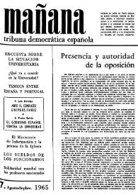 Mañana : tribuna democrática española. Núm. 7, agosto-septiembre 1965