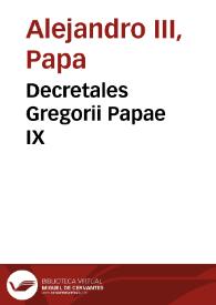Decretales Gregorii Papae IX