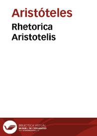 Rhetorica Aristotelis
