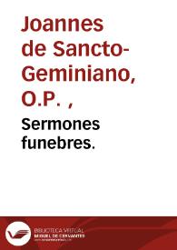 Sermones funebres.