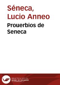 Prouerbios de Seneca