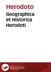 Geographica et Historica Herodoti