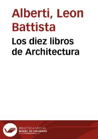 Los diez libros de Architectura