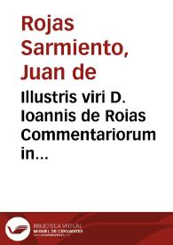 Illustris viri D. Ioannis de Roias Commentariorum in Astrolabium quod planisphaerium vocant libri sex nunc primum in lucem editi ...
