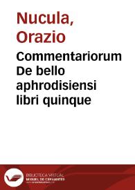 Commentariorum De bello aphrodisiensi libri quinque