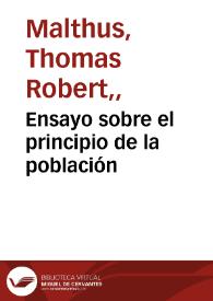 Ensayo sobre el principio de la población