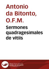 Sermones quadragesimales de vitiis