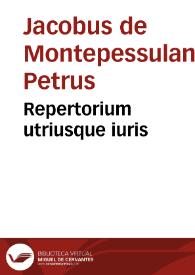 Repertorium utriusque iuris