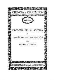Filosofía de la Historia y teoría de la civilización