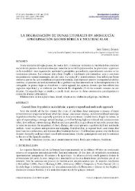 La degradación de dunas litorales en Andalucía : aproximación geohistórica y multiescalar