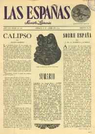Las Españas : revista literaria (México, D.F.). Año VII, núm. 21-22, abril de 1952