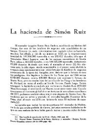 La hacienda de Simón Ruiz
