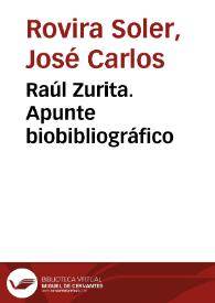 Raúl Zurita. Apunte biobibliográfico