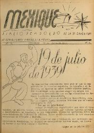Mexique : diario de a bordo de la 3ª expedición de republicanos españoles a México. Núm. 3, miércoles 19 de julio de 1939