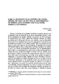 Sobre la adaptación de la retórica del teatro español del Siglo de Oro tras el descubrimiento de América: ¿una concesión más de la poesía barroca a...