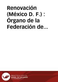Renovación (México D. F.) : Órgano de la Federación de Juventudes Socialistas de España
