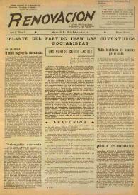 Renovación (México D. F.) : Órgano de la Federación de Juventudes Socialistas de España. Año I, núm. 2, 25 de febrero de 1944