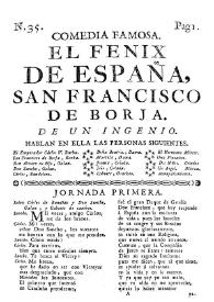 Comedia famosa El Fénix de España, San Francisco de Borja