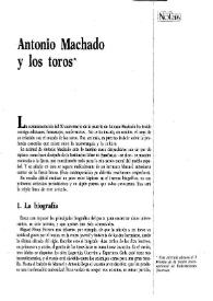 Antonio Machado y los toros