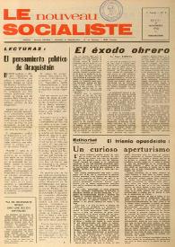 Le Nouveau Socialiste. 1re Année, numéro 3, jeudi 9 novembre 1972