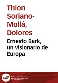 Ernesto Bark, un visionario de Europa