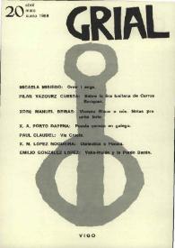 Grial : revista galega de cultura. Núm. 20, 1968