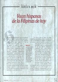 Voces hispanas de la Filipinas de hoy