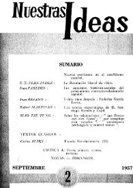 Nuestras Ideas : teoría, política, cultura. Núm. 2, septiembre 1957