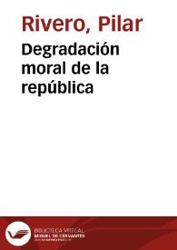 Degradación moral de la república