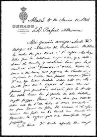 Carta de Eduardo de Hinojosa a Rafael  Altamira. Madrid, 10 de junio de 1908