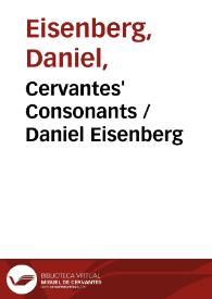 Cervantes' Consonants