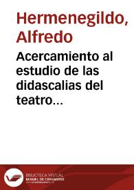 Acercamiento al estudio de las didascalias del teatro castellano primitivo: Lucas Fernández