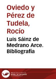 Luis Sáinz de Medrano Arce. Bibliografía