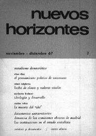 Nuevos Horizontes : cuadernos de estudios socialistas. Núm. 2, noviembre-diciembre 1967