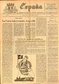 España : Órgano de la Junta Española de Liberación. Año I, núm. 7, 11 de marzo de 1944